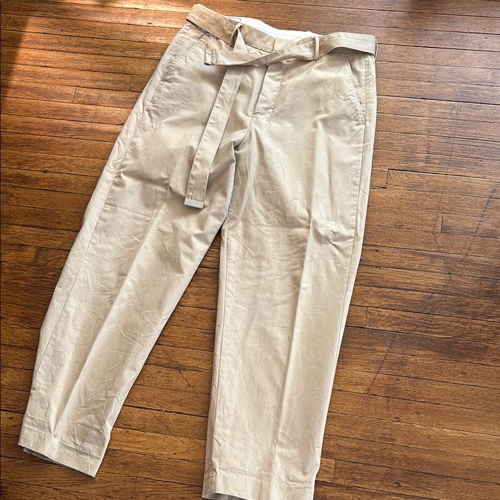 Ami Men's Tan Pants with Belt